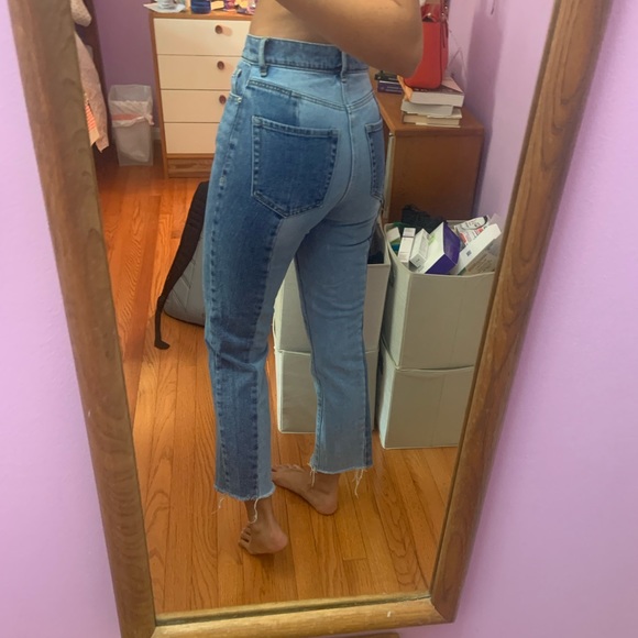 Pacsun High Rise Straight Two Toned Jeans - Picture 5 of 5